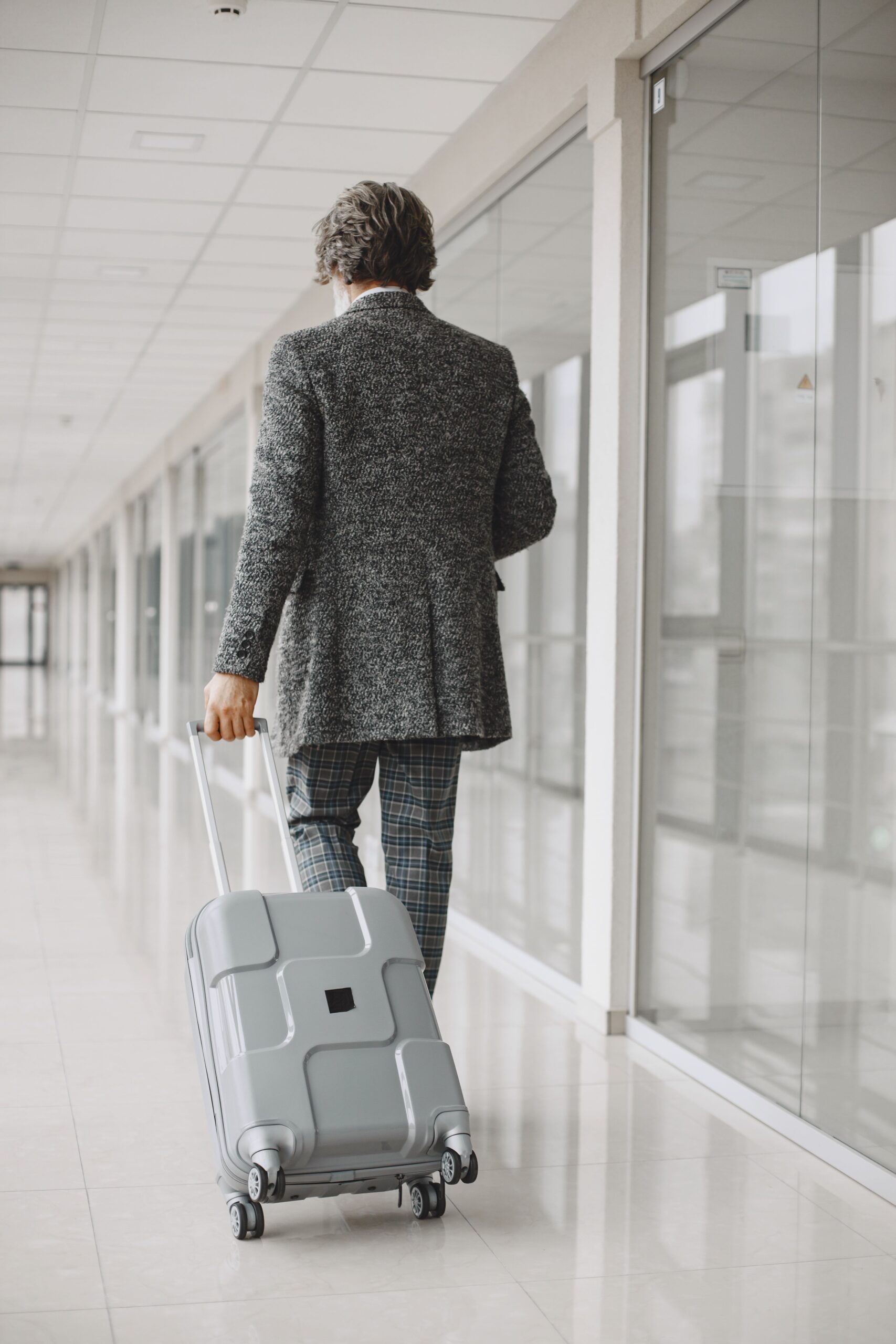 Business professional at airport